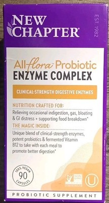 NEW CHAPTER ALL FLORA PROBIOTIC ENZYME COMPLEX DIGESTIVE SUPPLEMENT 90 CAPSULES!
