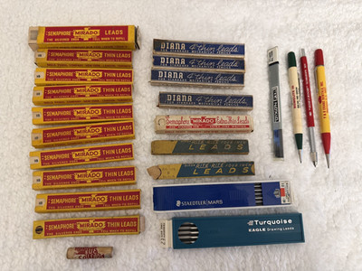 Vintage Lot of Pencil Lead Semaphore Diana Dixon Eagle Staedtler Mars