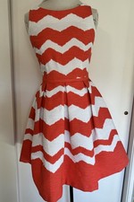 The Limited Dress Women’s Small Orange Chevron Tea Cup Party Wedding Guest