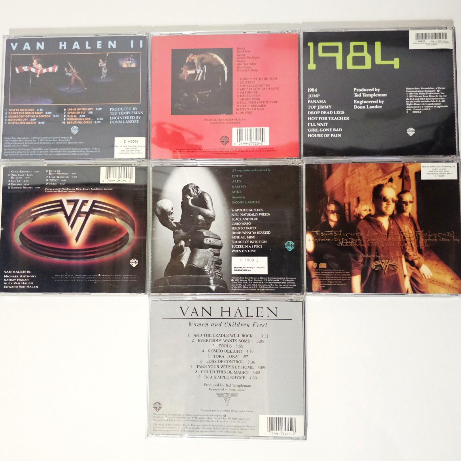 Van Halen Cd Lot Of 7 Hard Rock Metal 1984, 5150, Van Halen II, Balance, OU812 thumbnail 5