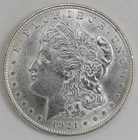 1921 Morgan Silver Dollar $1 BU Uncirculated 90% Silver No Mint Mark