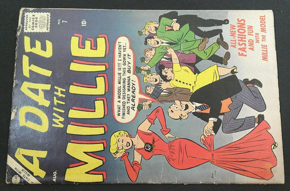 A Date With Millie #7 1957 Atlas Romance Fashion Comic - Image 3 of 4