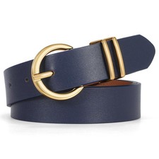 Women Leather Belt Fashion Design belt Gold Buckle Ladies Belt for Jeans Pant...