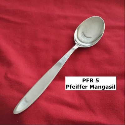 Pfeiffer Mangasil PFR5 Soup Spoon 7 3/4'' Raised Edges Stainless Steel Flatware
