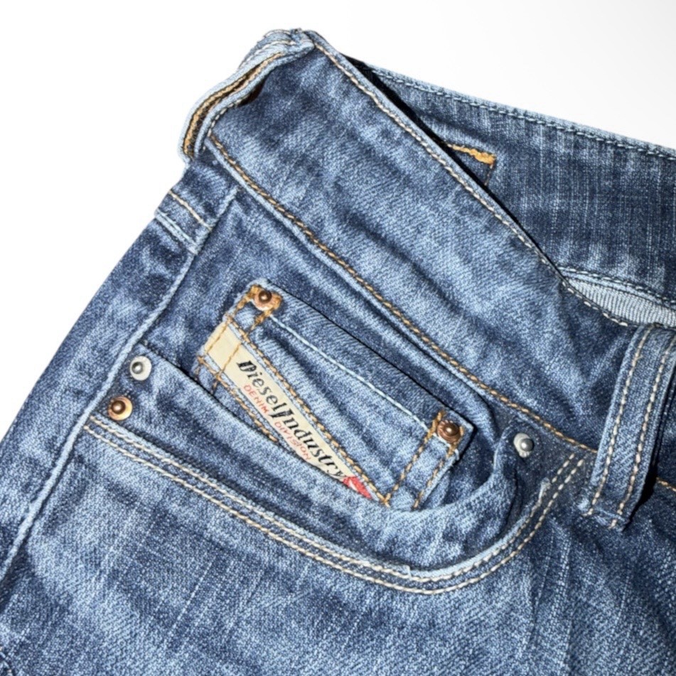 Vintage Diesel Industry Ronhar Low Rise Flared Bootcut Jeans Y2K Rare W28 L31.5 image 8