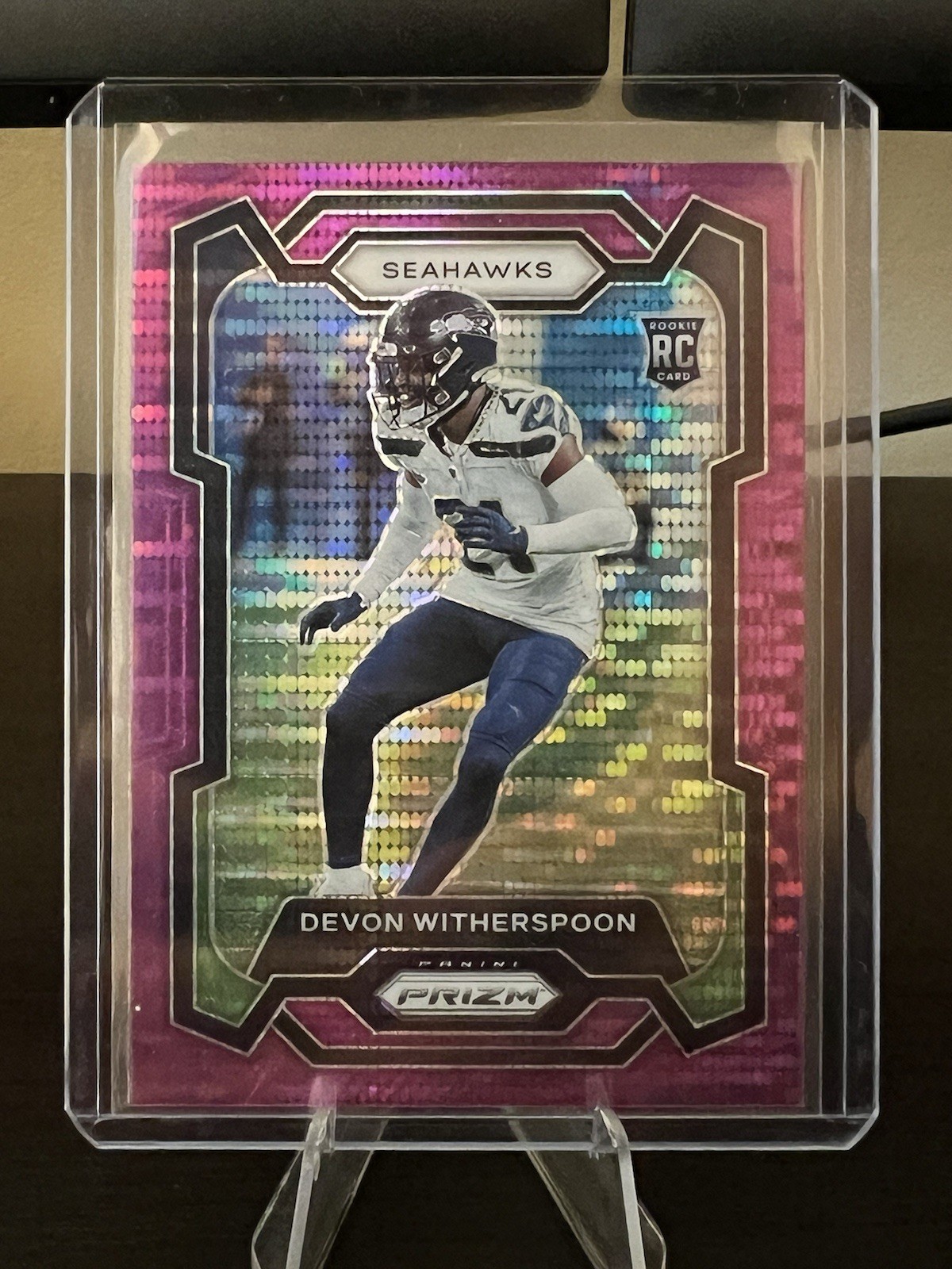 2023 Panini Prizm - Rookies Devon Witherspoon #389 Purple Pulsar Prizm (RC)