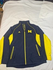 Vtg Michigan Football Mens XL Adidas Windbreaker Climaproof Team Performance 
