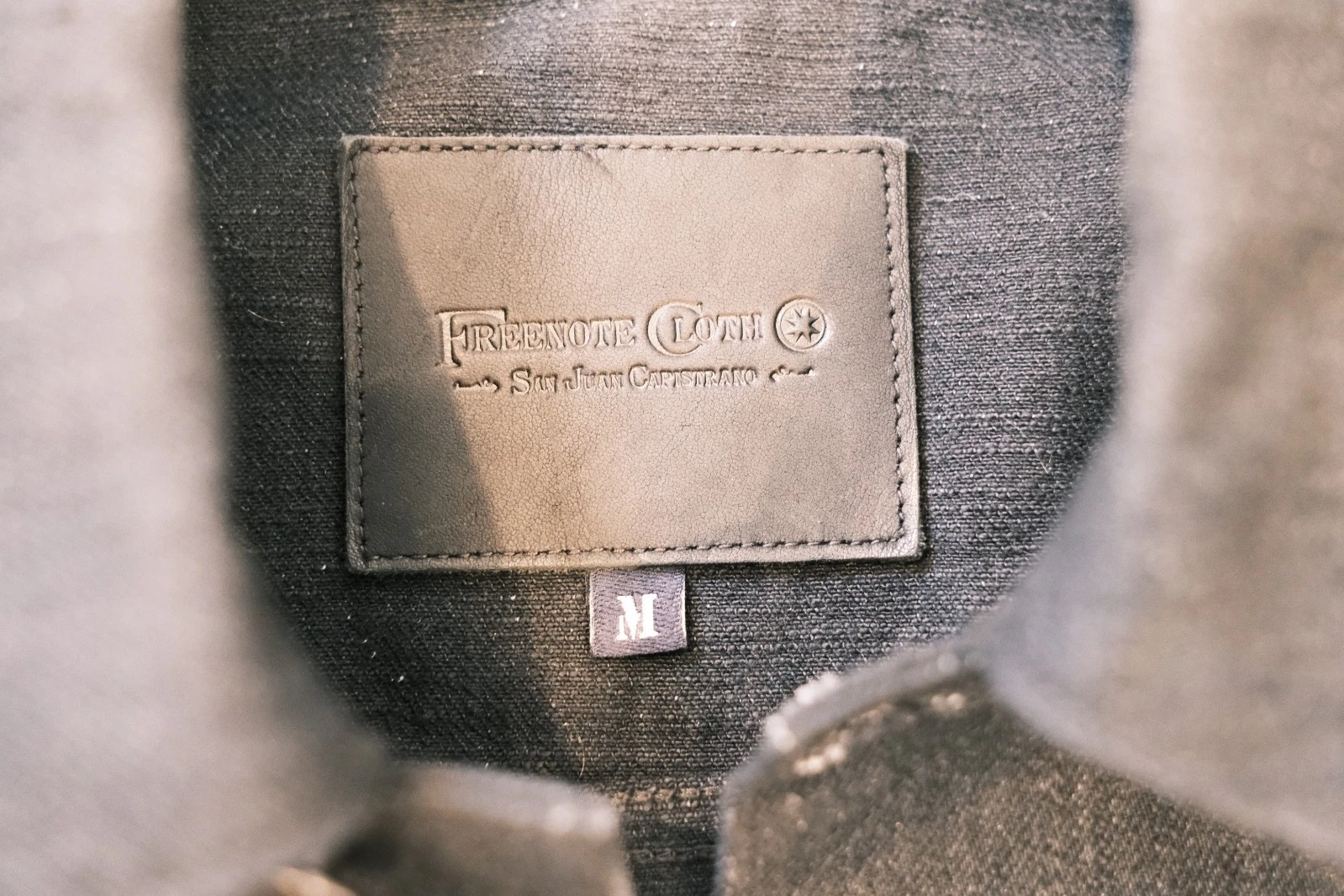 Freenote Cloth Classic Denim Jacket 17oz Black Slub Japanese Selvedge Trucker M - product detail image 2