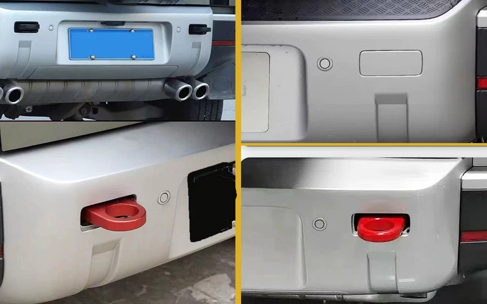 2Pcs RED Rear Tow Trailer Hook for Land Rover Defender 130 110 90 2020-2025 - Image 4 of 4