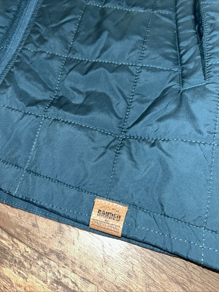 New! Large Men’s Banded Backcountry Quilted Teal Vest - Image 2 of 4