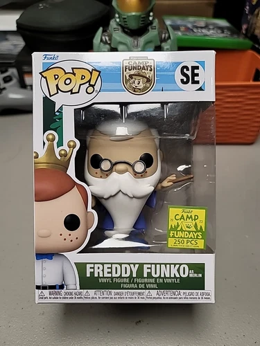 Freddy Funko as Merlin Camp Fundays 2023 comes with protector
