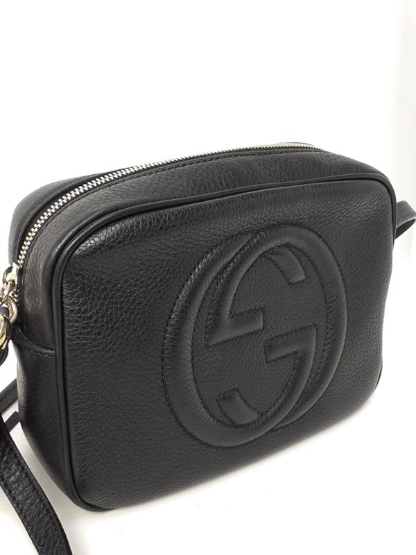 Gucci Soho Small Disco 308364 Leather Black Fringe Shoulder Bag image 7