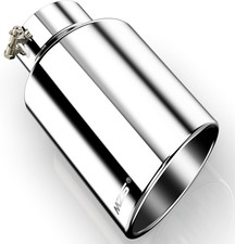 Exhaust Tip, Stainless Steel 5" Inlet 8" Outlet 15" Length Exhaust Tailpipe Uni