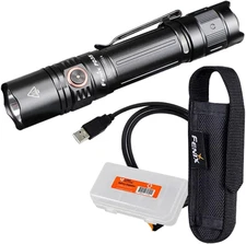 Fenix PD35 V3.0 Rechargeable Tactical Flashlight, 1700 Lumens EDC with Battery a