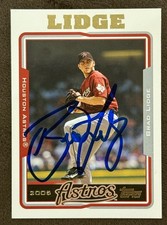 Brad Lidge 2005 Topps Hard Signed Card Auto Houston Astros #381
