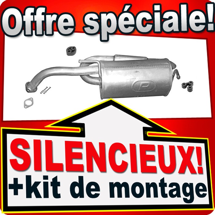 Silencieux arriere contre le bruit pour Matiz et Spark GPL 2005-2013 afin de passer le CT