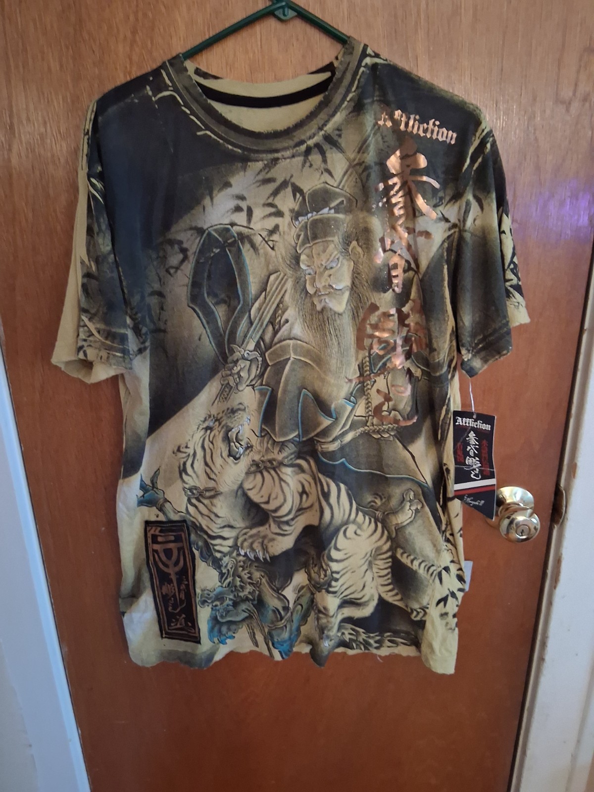 Vintage Affliction  New Limited Edition Y2K Heroes & Demons T-Shirt Sz L