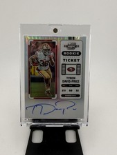 2022 Contenders Optic Tyrion Davis-Price #139 Rookie Ticket On Card Auto Silver. rookie card picture