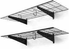 CAPHAUS Garage Shelving Wall Mounted 48X18 Inch, Heavy Duty Metal Wall Shelves w