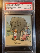 1937 J Wix & Sons Ltd Henry 5th Series w Elephant Nose PSA 9!  Tobacco Card