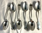 Six Gorham “MELROSE” Sterling Silver Teaspoons - 5 5/8” - Pat 1908 - 93.7gms