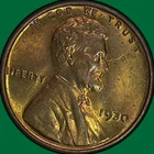 1930 Lincoln Wheat Cent Uncirculated UNC Coin, Staple Scratch on Eye #40033
