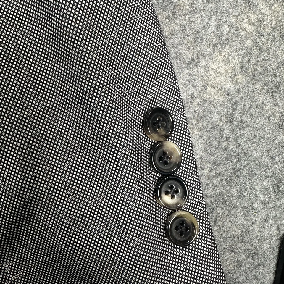 Blazer masculino Ralph Lauren 36R cinza lã feito na Itália etiqueta roxa dois botões - Imagem 3 de 4