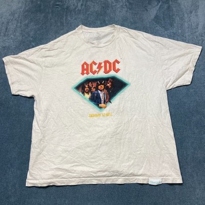 Diamond Supply Co AC/DC Highway To Hell T Shirt Mens 2XL White Tour Graphic