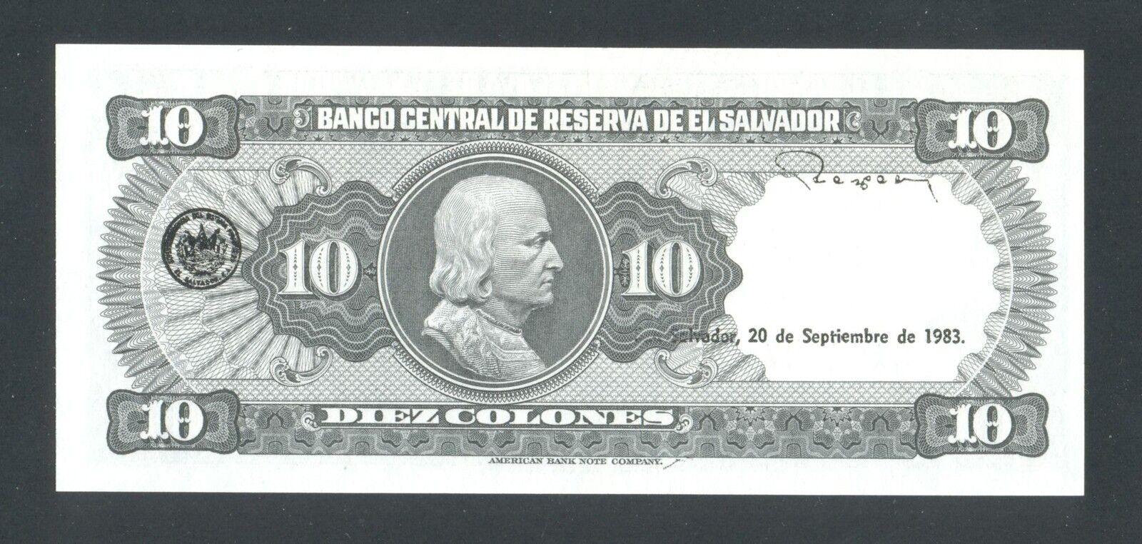 EL SALVADOR 10 Colones 25-8-1983 UNC P135a Christopher Columbus banknote |  eBay