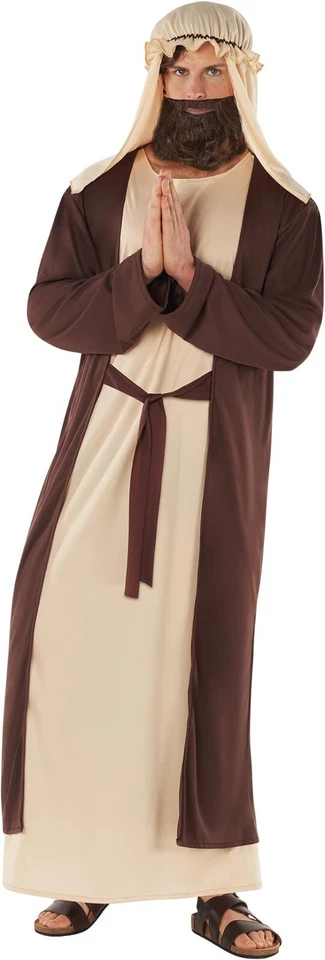 Hombre Disfraz San José Adulto Jesús Pastor Túnica Belén Juego Navidad Navidad Foto 2 de 4