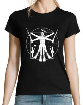 Youth Designz Da Vinci Taucher Herren T-Shirt Cool Lustig Fun