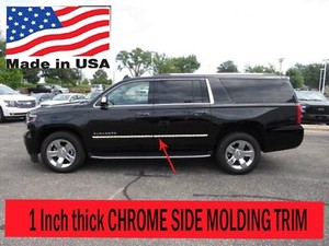 Flexible Chrome Side Door Molding Trim Kit For GMC Sierra 2014-2022 – Self-Adhesive Rocker Panel