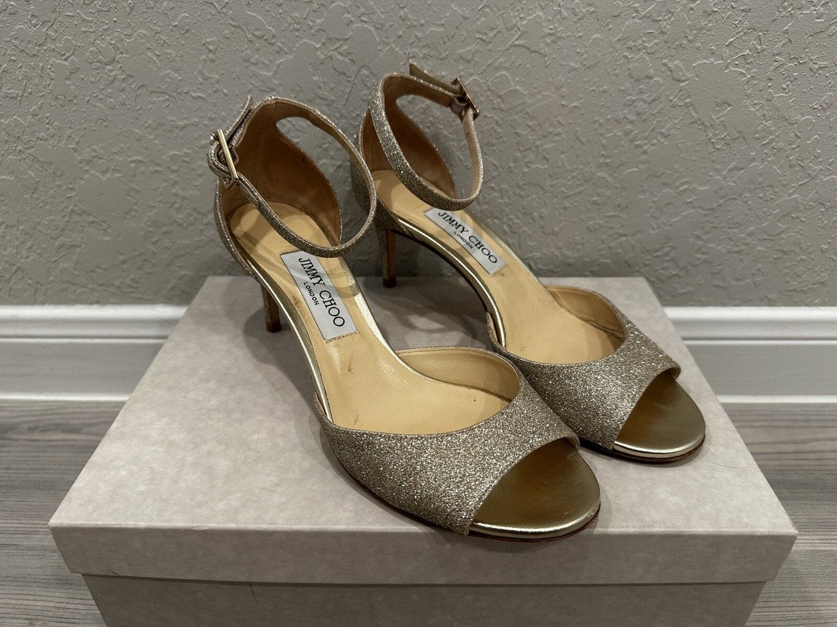 JIMMY CHOO Annie 100 サンダル Jimmy Choo サンダル - Annie 100 | ANNIE100DGZPLATINUMICE