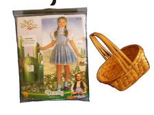Dorothy Wizard of Oz Halloween Costume Dress Girl S 4-6 Sequin Basket NEW Rubies