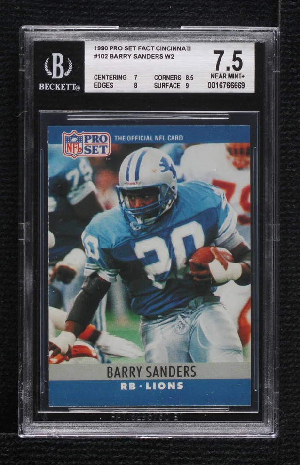 1990 Pro Set FACT Cincinnati Barry Sanders #102
