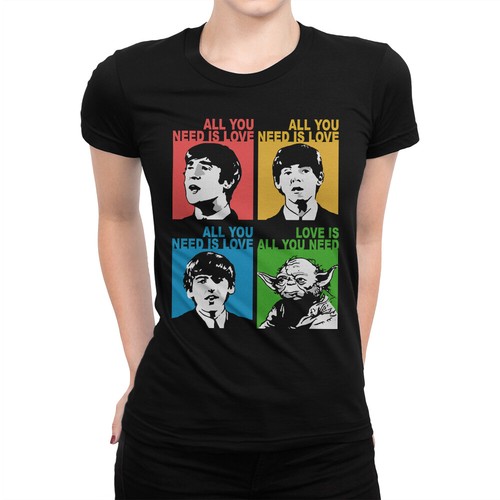 The Beatles Yoda Funny Art T-Shirt 