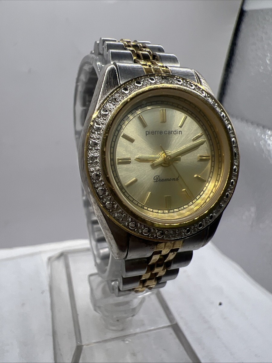 Vintage Beautiful Pierre Cardin PCD4182TC Genuine Diamonds Bezel Ladies  Watch
