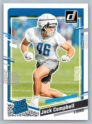 #ad 2023 Panini Donruss Jack Campbell #330 Rated Rookie RC Football Card $1.70