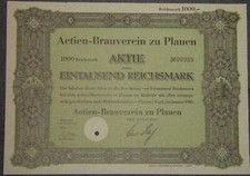 6 verschiedene Brauereien  RM-Aktien 03 bitte Bilder beachten