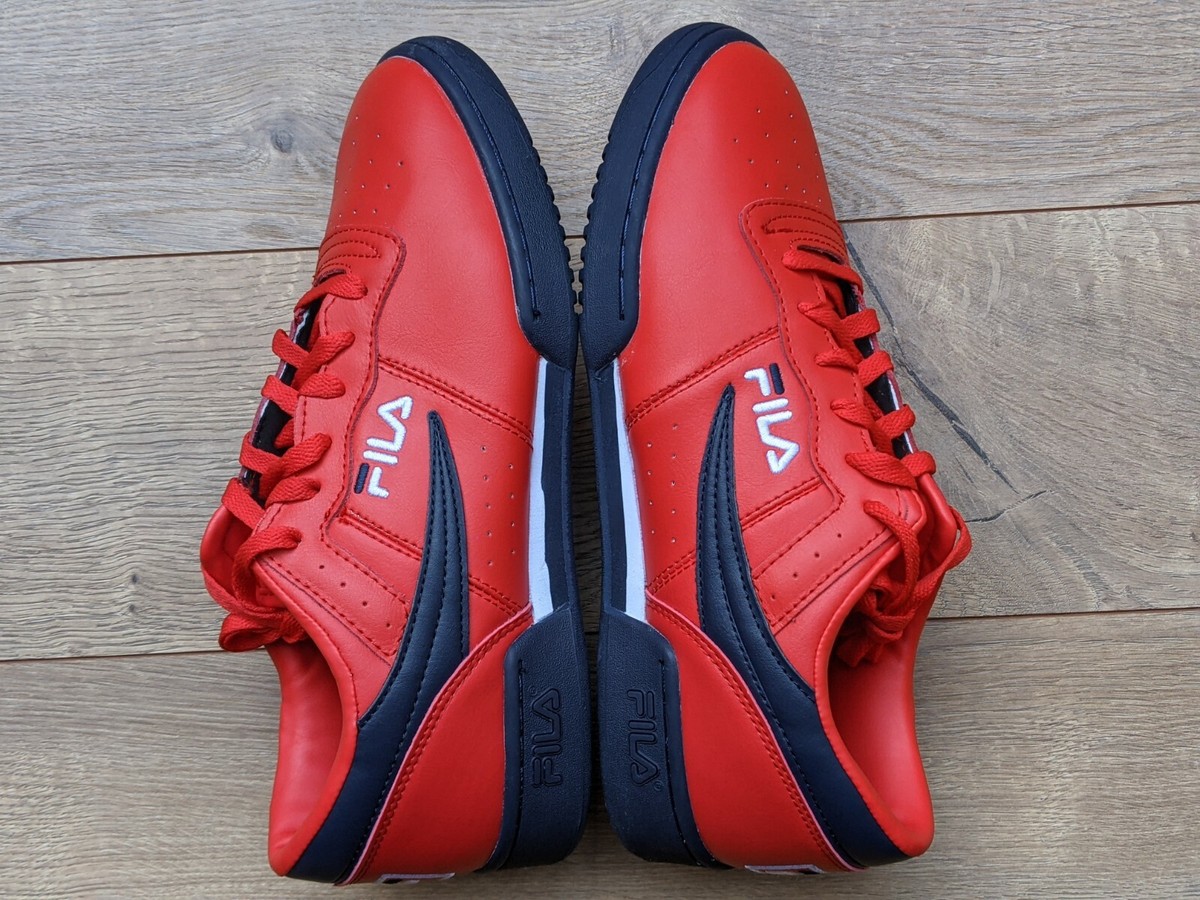 FILA Original Fitness Men Leather Fashion SNEAKERS Size US Red