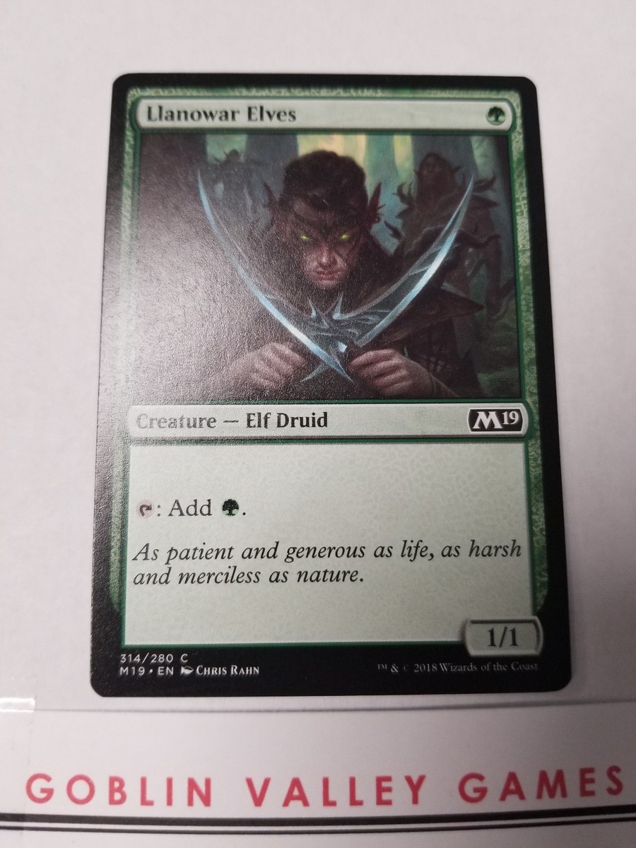 MTG 2019 Core set 1x Llanowar Elves NM limited Print | eBay