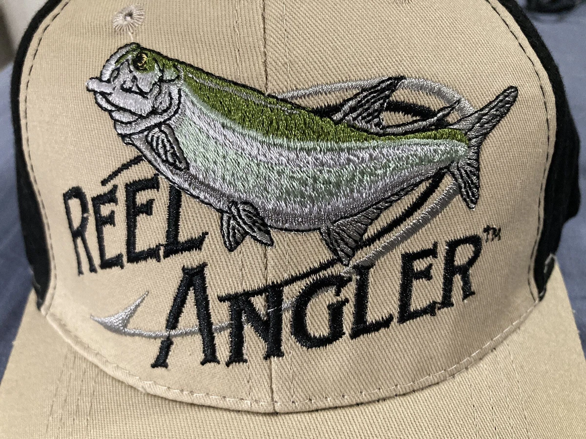 Reel Angler Fishing Tarpon Embroidered Baseball Cap Hat Fish NWT Black Tab  OSFA