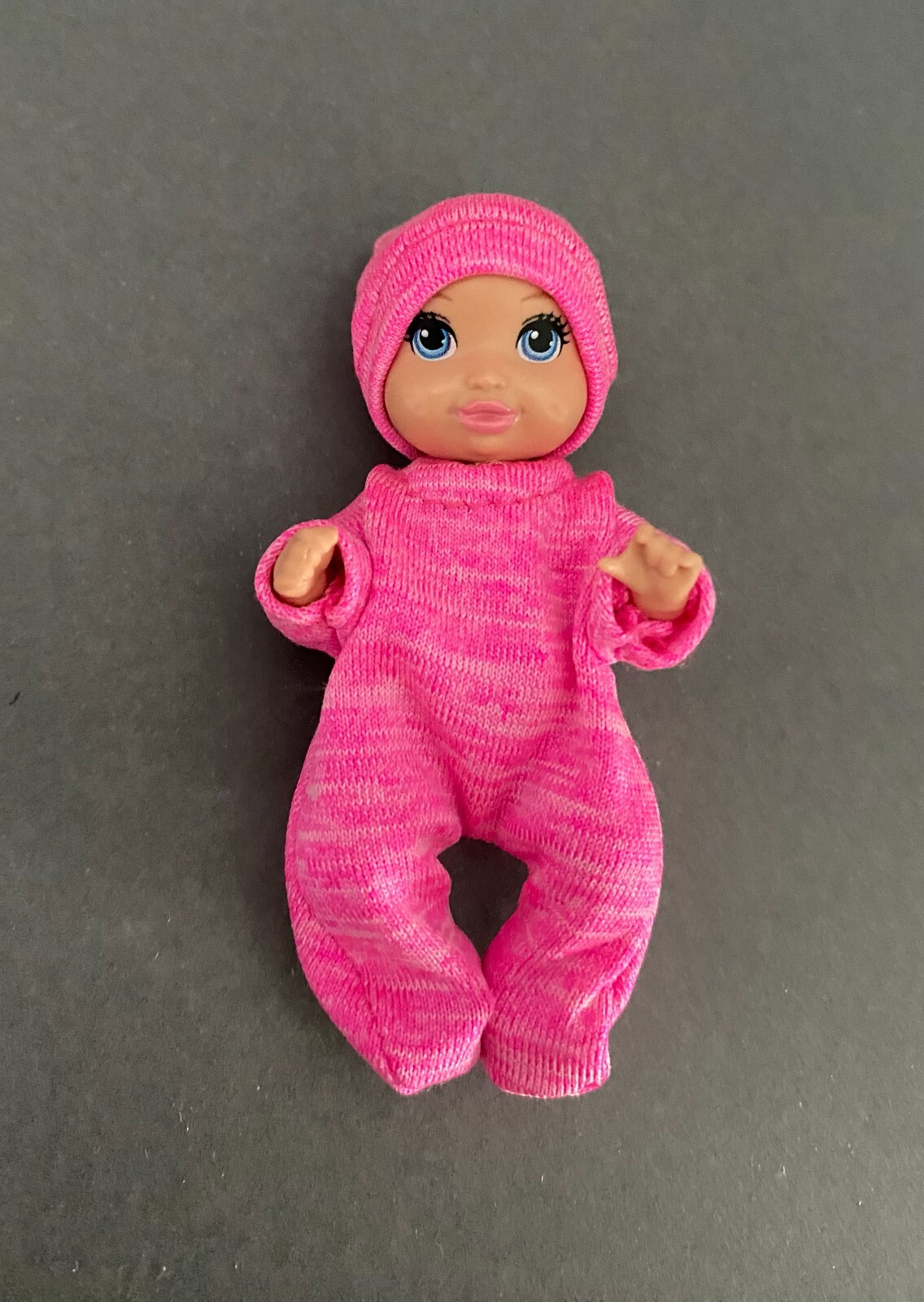 Sleeper & Hat handmade for 3" Baby Krissy Doll Clothes TKCT Bright Pink