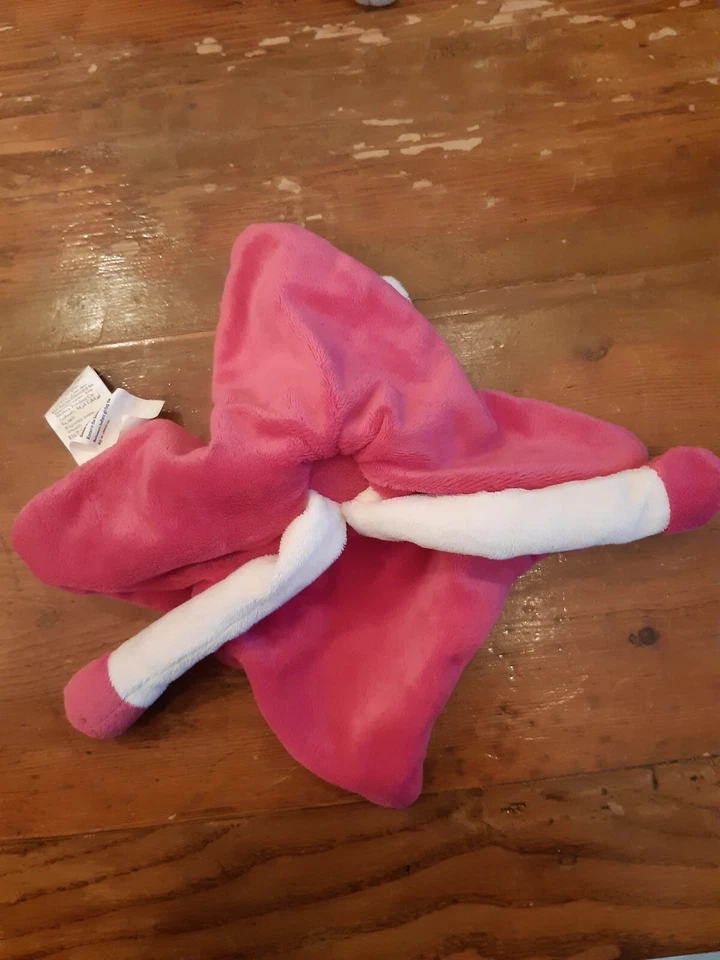 OBAIBI DOUDOU LAPIN/BICHE sourire PLAT rose framboise fushia blanc,  TBE - Photo 2/2