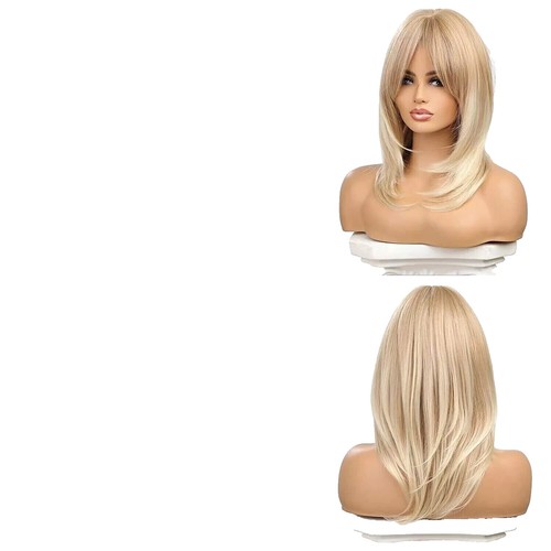 WIG ME UP Tressenperücke – Kurzer Bob, Blond, Ca. 25 Cm Länge, Kunsthaar-Perücke Mit Hohem Tragekomfort (Modell 26826-611)