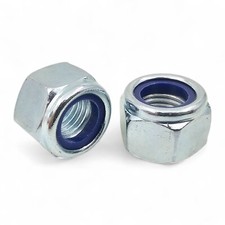 NYLOC NYLON INSERT LOCKING NUTS STEEL NUT BZP M4 M5 M6 M8 M10 M12 M14 M16 M20
