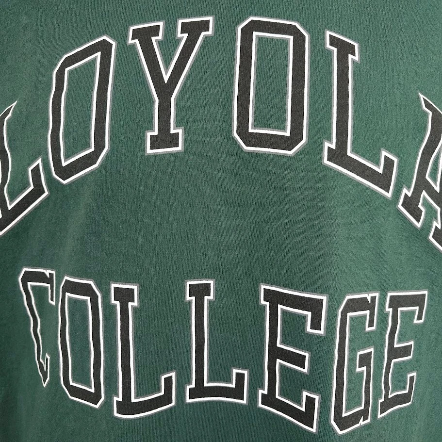 Vintage Loyola College T Shirt Mens Size Small Green 90s Maryland University USA - Image 3 of 4