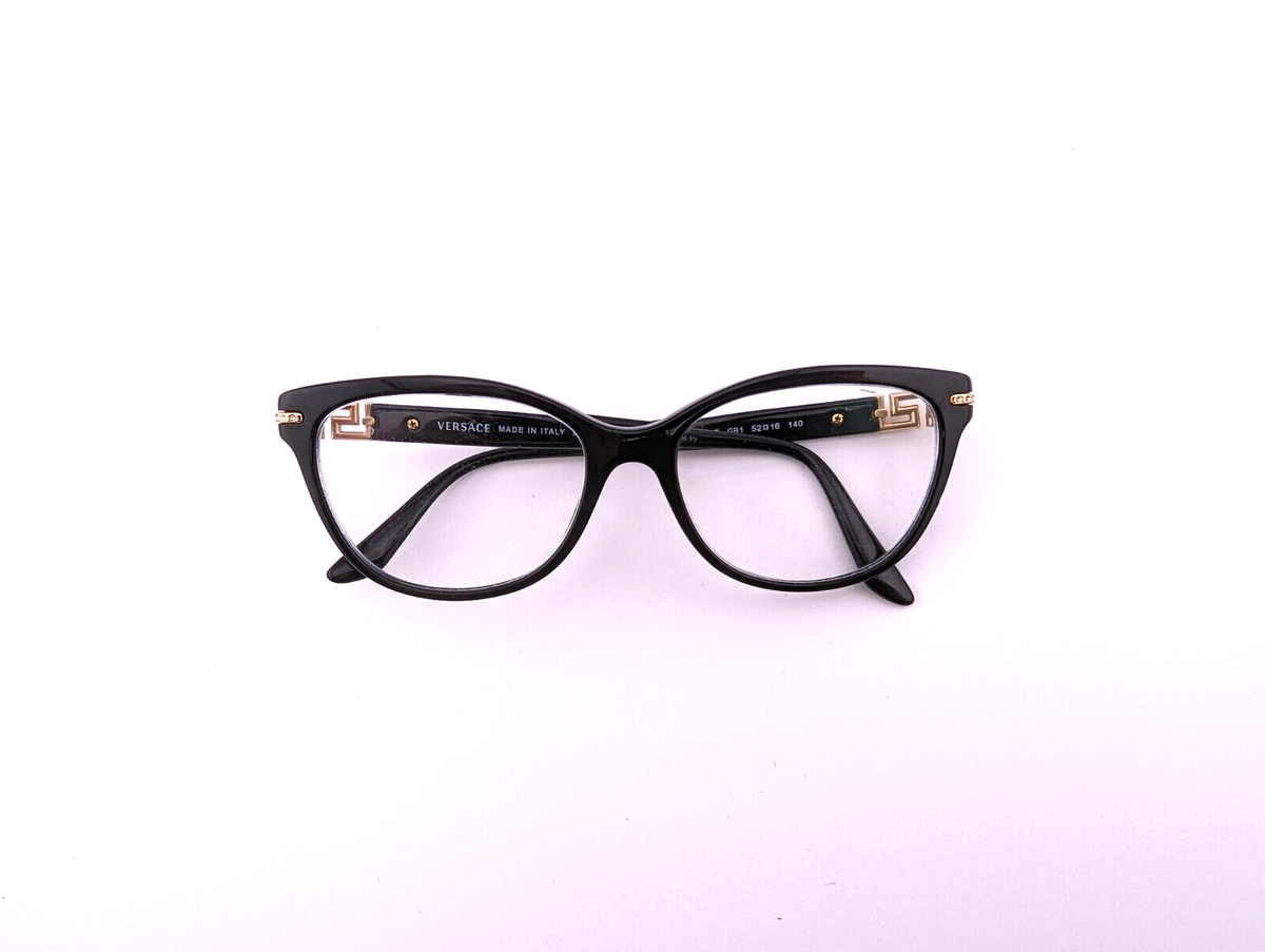 Versace Eyeglasses, Frames Only, 3205-B GB1, 52-16-140