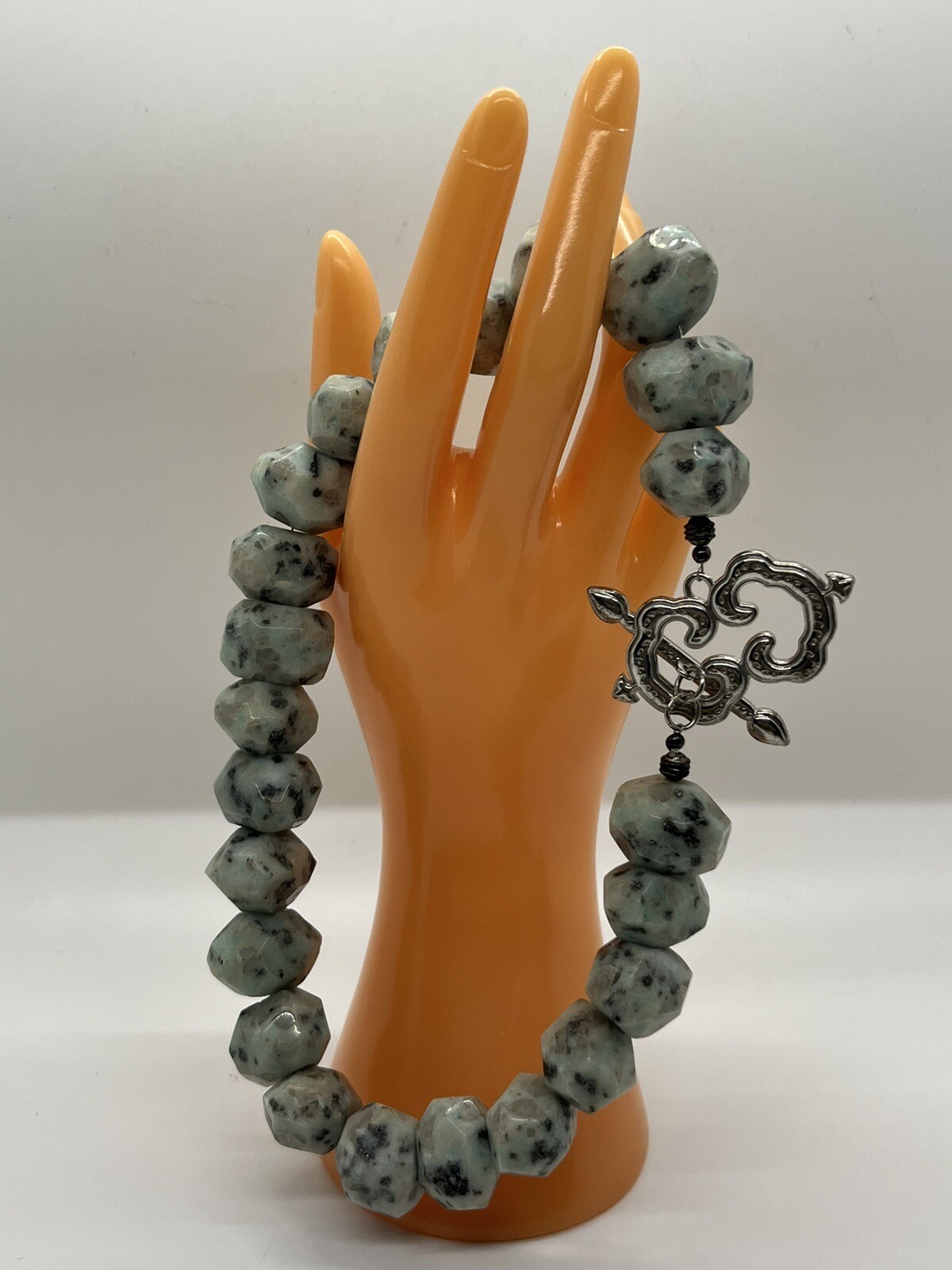 Kiwi Jasper Chunky Statement Toggle Necklace - image 3