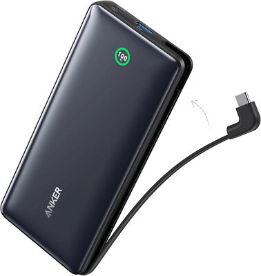 Anker Nano Power Bank 20K-30W Fast Charging, Built-in USB-C Cable, Ultra Compact